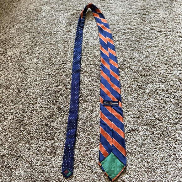 Tommy Hilfiger Silk Necktie Striped &‎ Polka Dot Classic Business - Picture 3 of 5